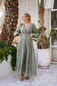 Golightly Queen kjole: Long - Dusty Green