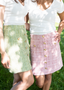 Golightly Mille skirt - Pink tweed