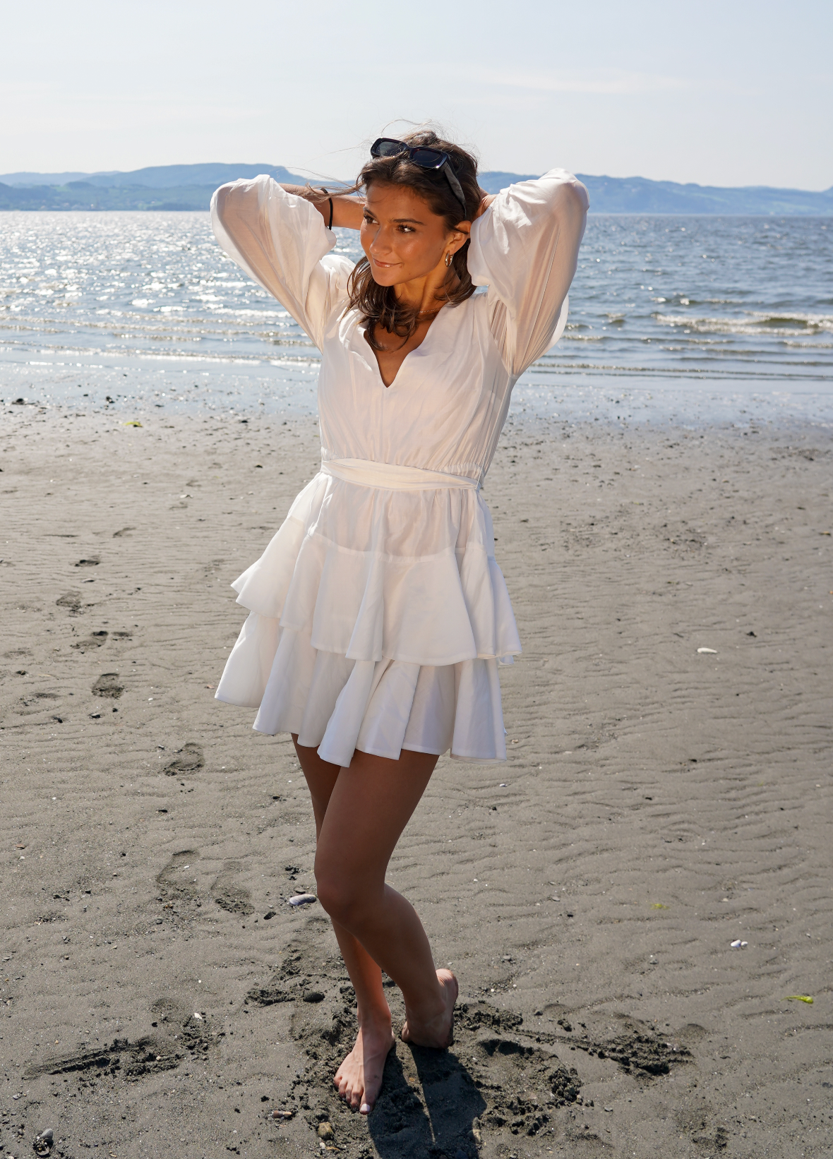 Next white top beach dress