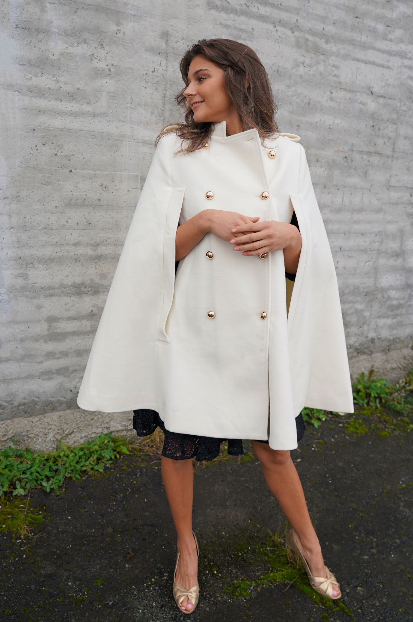 Cape clearance coat dress