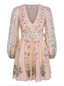Golightly Queen kjole: Short - Pink Flower Print