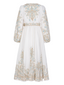 Golightly Hazel kjole: Long - Off White Print