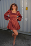 Golightly Sophie Satin kjole - Rust