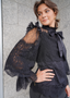 Golightly Marie Antoniette Bluse - Black