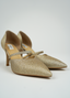 Golightly Ellemy Leather Pumps - Glittery Gold