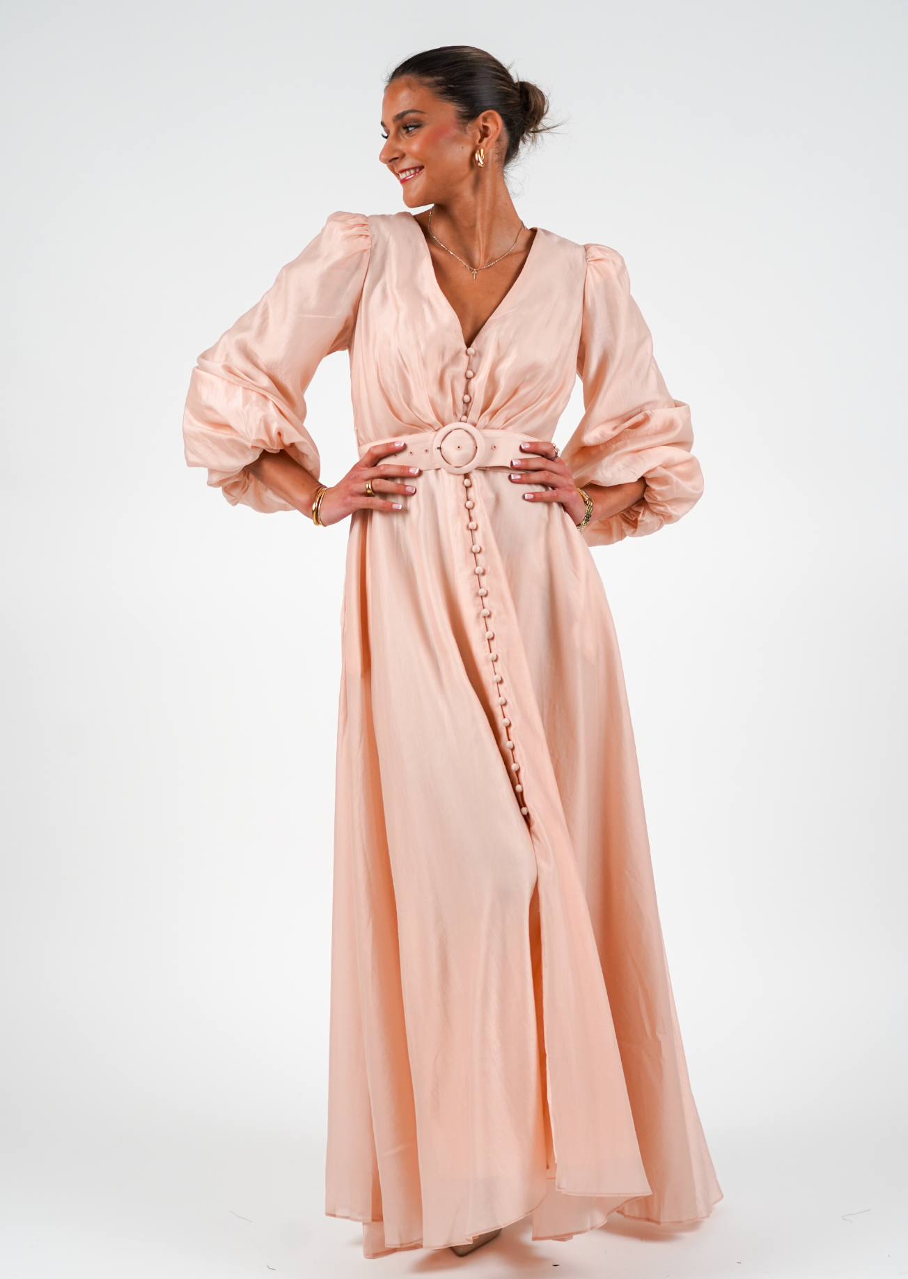 Queen kjole: Long - Dusty Pink