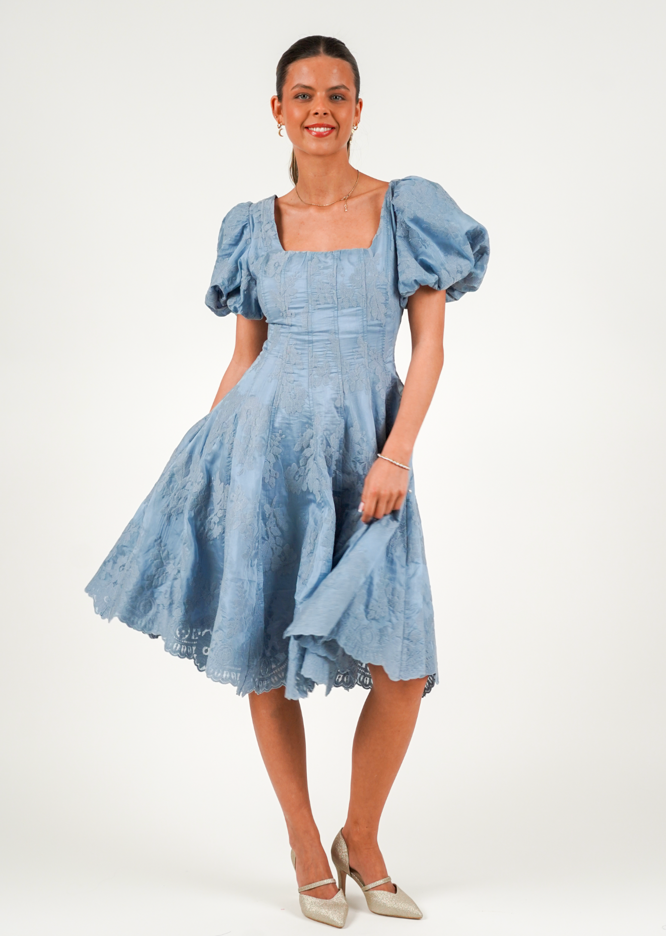 Queen Dress: Long - Dusty Green