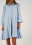 Golightly Abril Kjole - Blue Linen