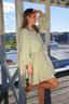 Golightly Abril Kjole - Green Linen