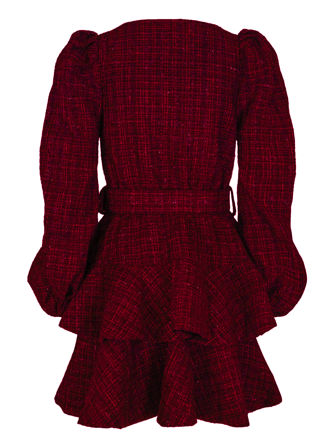 Golightly Wavy Tweed kjole - Bordeaux