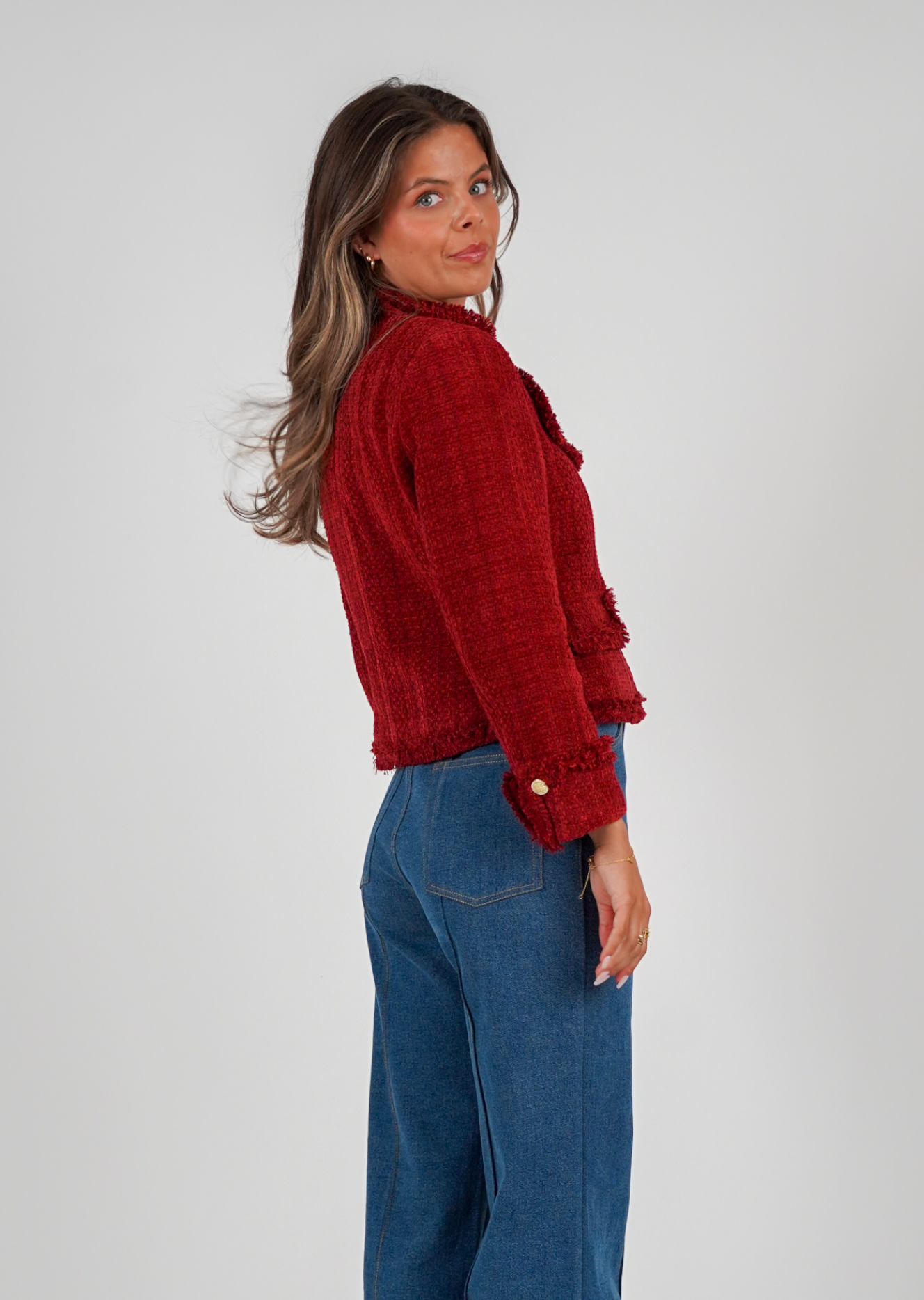 Golightly Tweed Jacket - Bordeaux