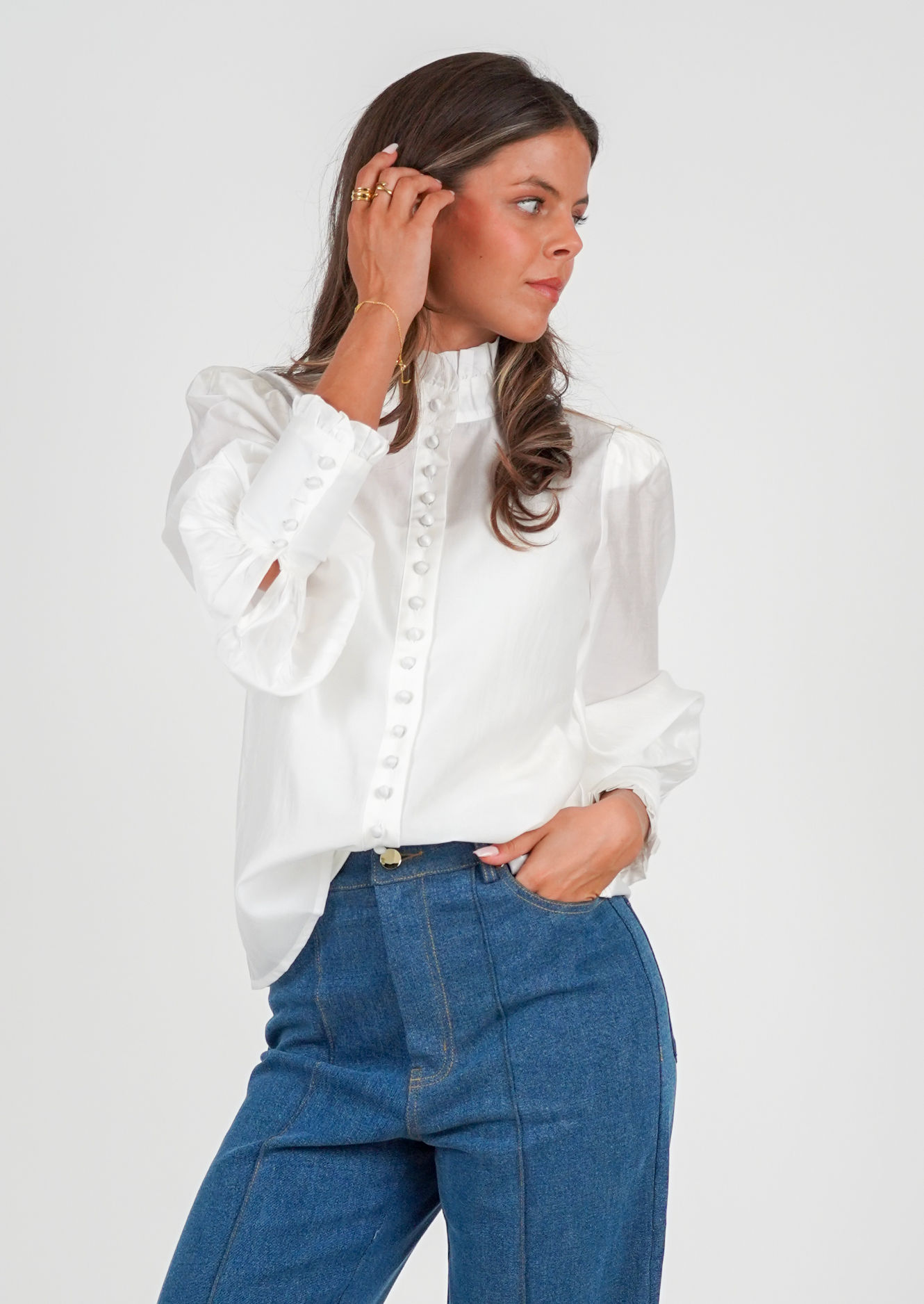 Golightly Wisteria Blouse - White