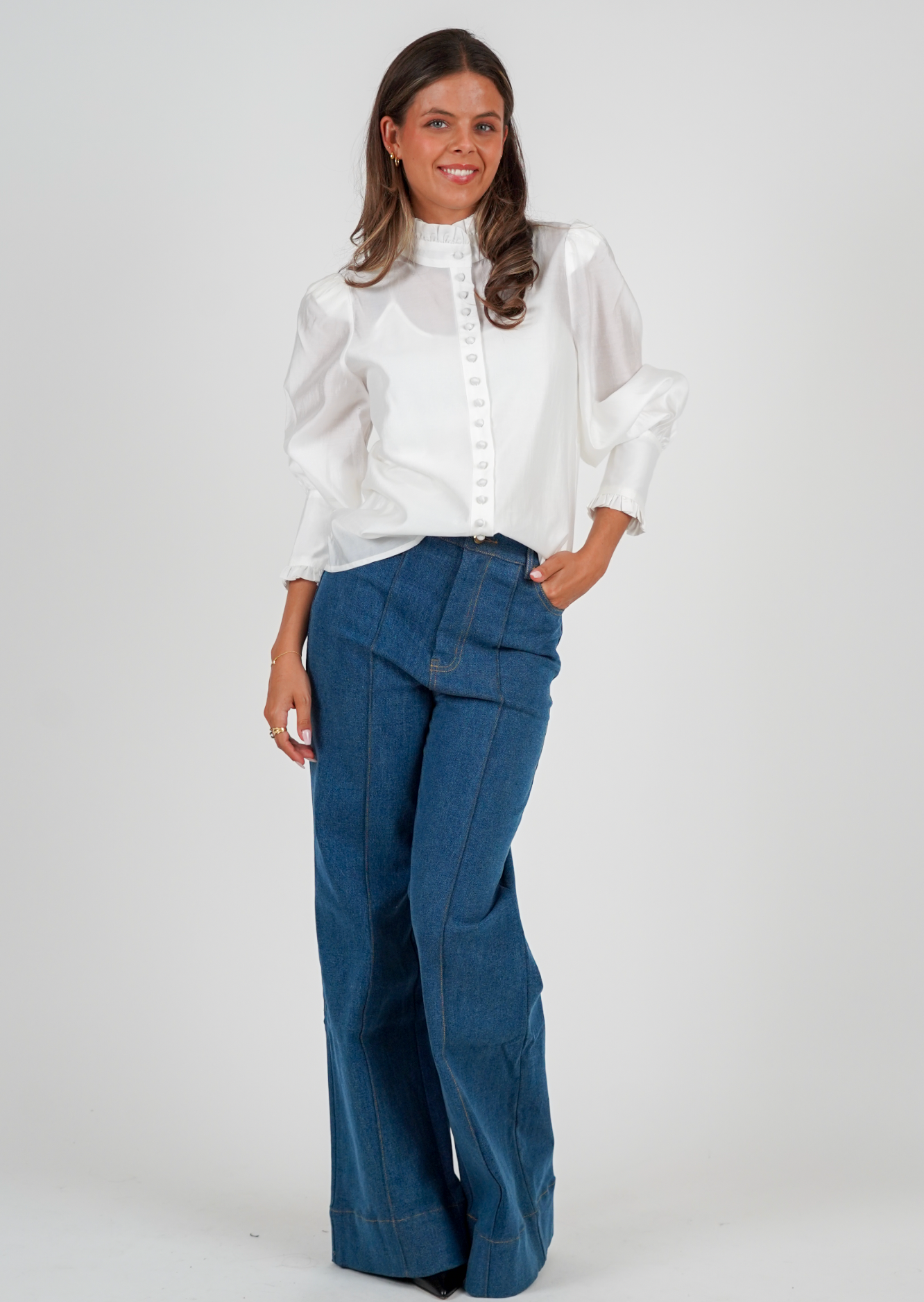 Golightly Wisteria Blouse - White