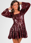 Golightly Sophie Sequin kjole - Bordeaux