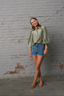 Golightly French favorite blouse - Dusty Green