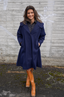 Golightly Trenchcoat - Deep Blue & Coral