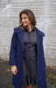 Golightly Trenchcoat - Deep Blue & Coral