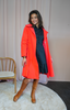 Golightly Trenchcoat - Deep Blue & Coral