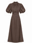 Golightly Holly kjole: Long - Coffee Brown