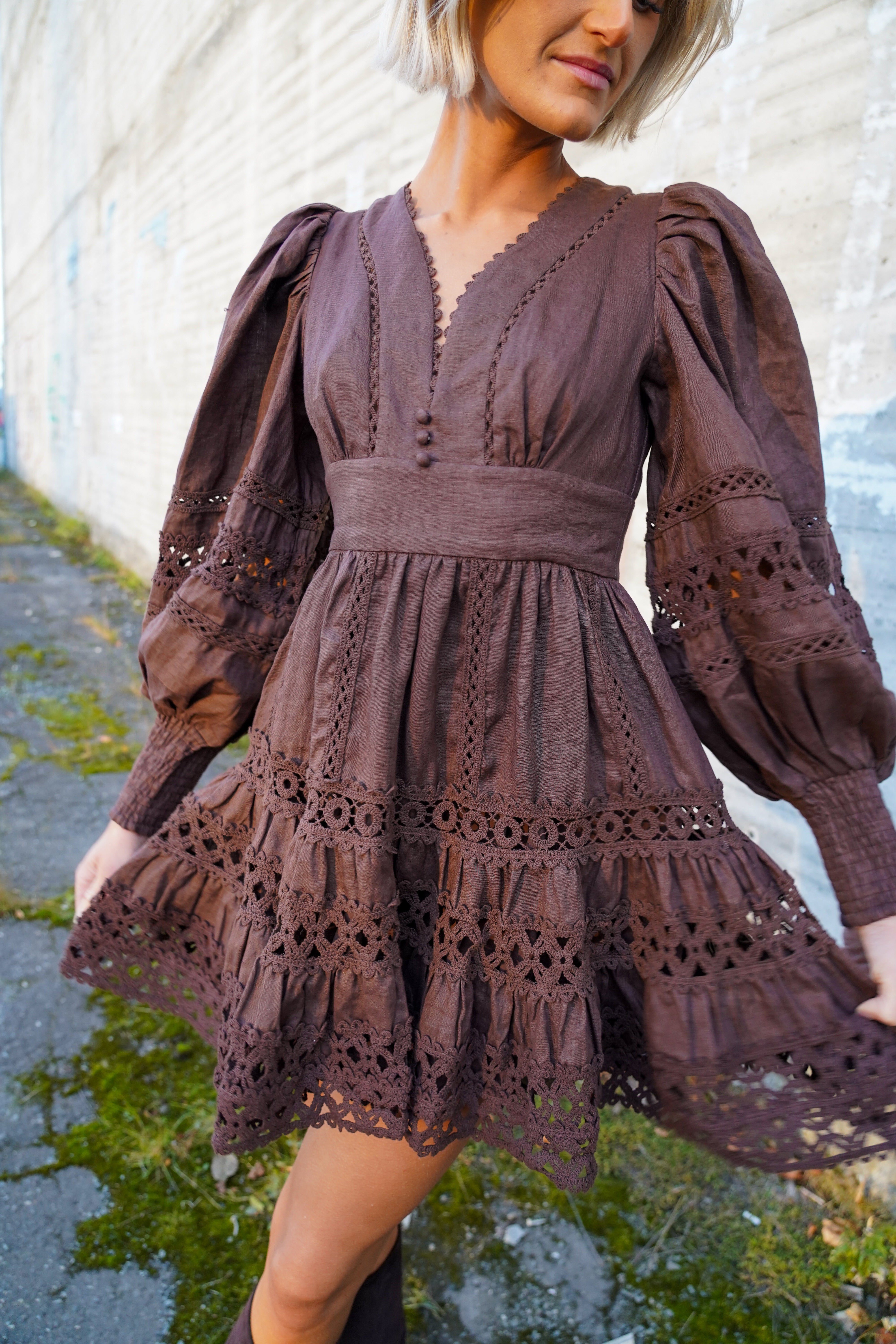 Caspara Dress - Dark Brown