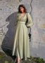 Golightly Queen kjole: Long - Dusty Green