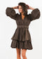Golightly Abina Satin kjole - Coffee Brown