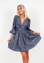 Golightly Maeve Satin kjole - Cold Blue