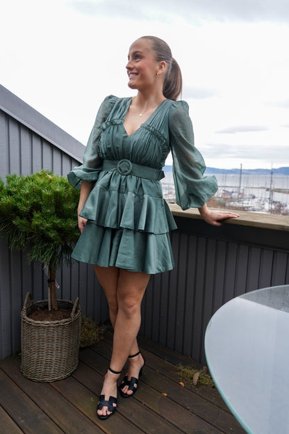 Iris Dress - Forest Green