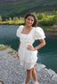 Golightly Sailor kjole - White