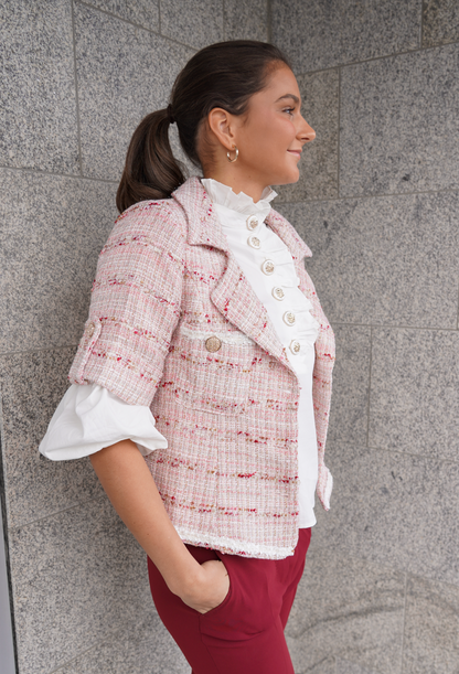 Milano jacket - Pink tweed