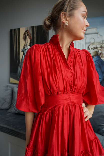 Vanity Dress - Deep Red