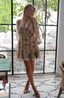 Golightly Queen kjole: Short - Pink Flower Print