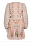 Golightly Queen kjole: Short - Pink Flower Print