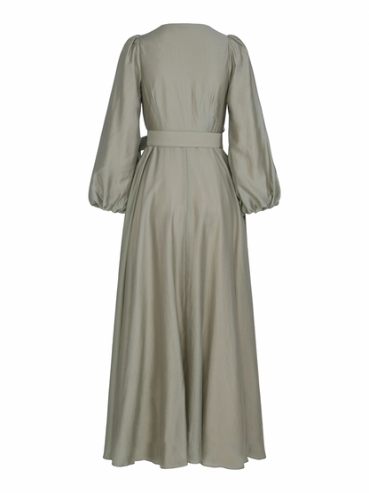 Queen Dress: Long - Dusty Green