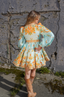 Golightly Hazel kjole - Light Blue print