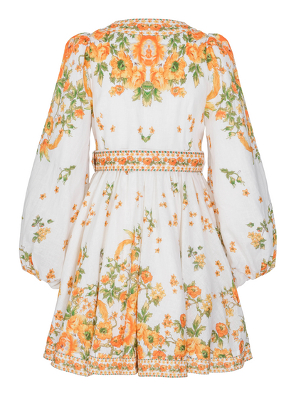 Hazel Dress - Orange Print