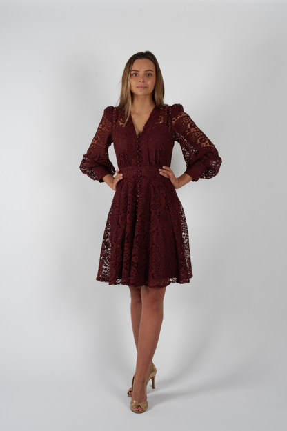 Lace dress - Bordeaux