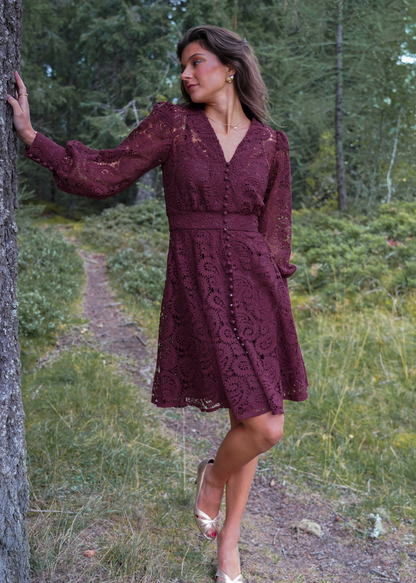 Lace dress - Bordeaux