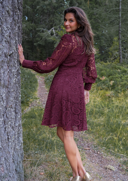 Lace dress - Bordeaux