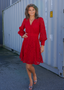 Golightly Lace kjole - Deep Red