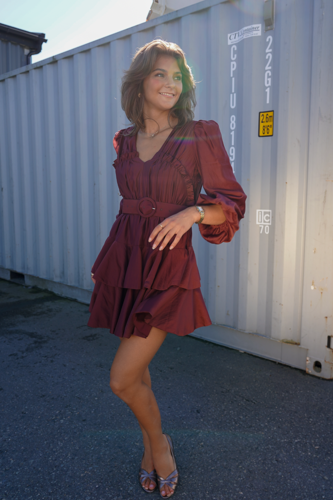 Iris Dress - Bordeaux