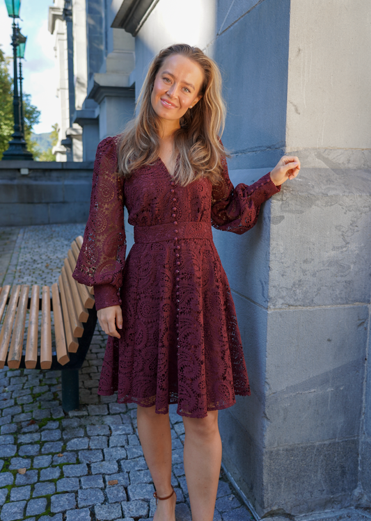 Lace dress - Bordeaux