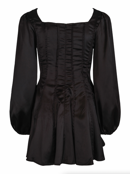 Sophie Satin Dress - Black