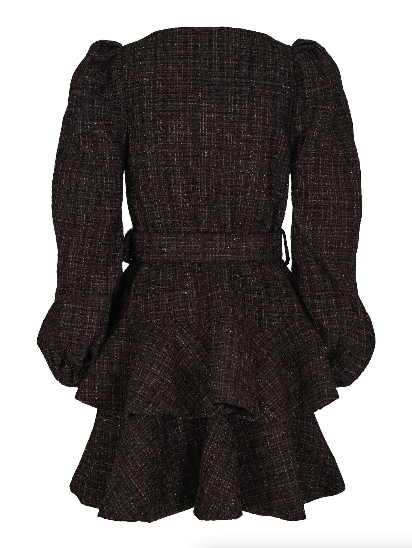 Wavy Dress - Black Tweed