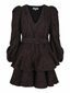 Golightly Wavy Tweed kjole - Grey/Brown