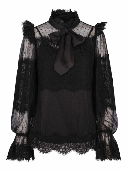 Marie Antoniette Blouse - Black