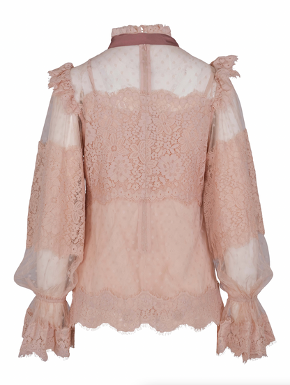 Marie Antoniette Blouse - Blush Pink