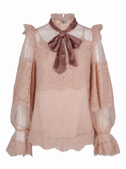 Marie Antoniette Blouse - Blush Pink