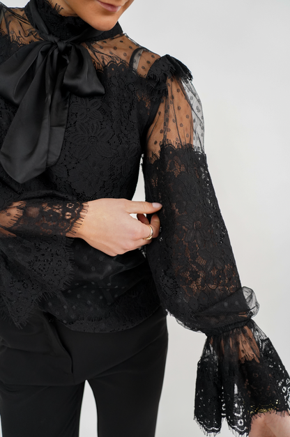 Marie Antoniette Blouse - Black