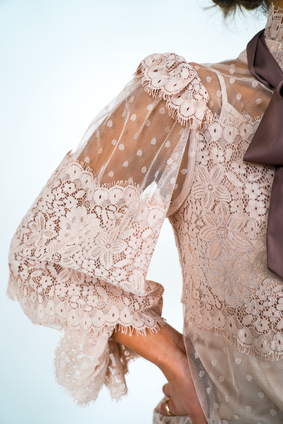 Marie Antoniette Blouse - Blush Pink